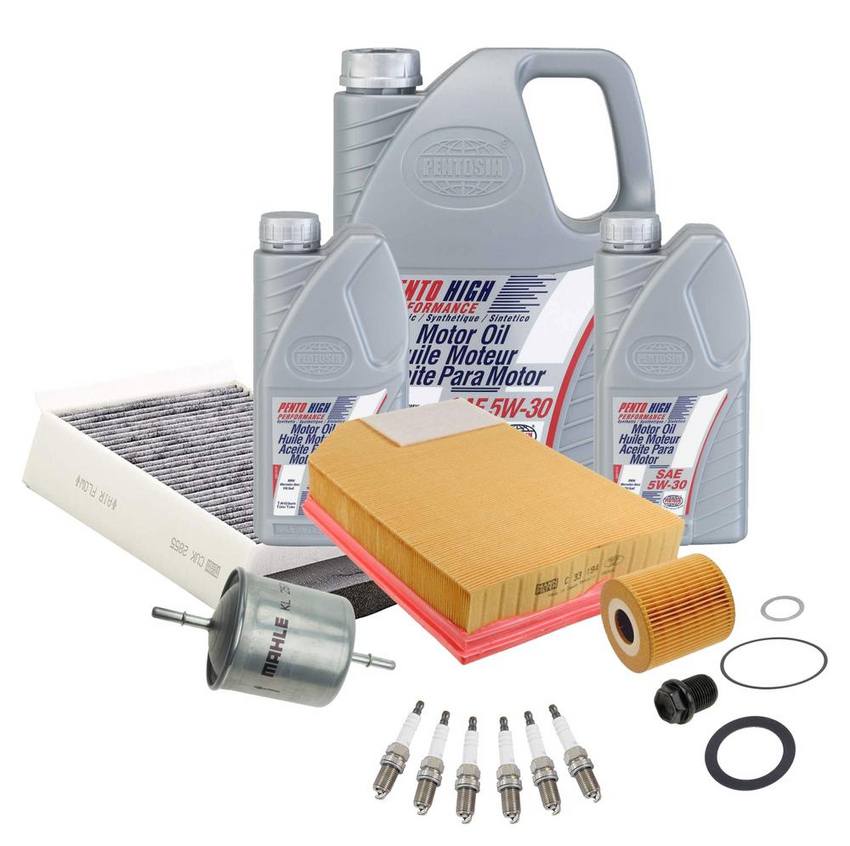 Volvo Ignition Tune-Up Kit (5W-30) (7 Liter) (High Performance) 30636704 - eEuroparts Kit 3089884KIT